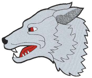 Large Wolf Head Machine Embroidery Design