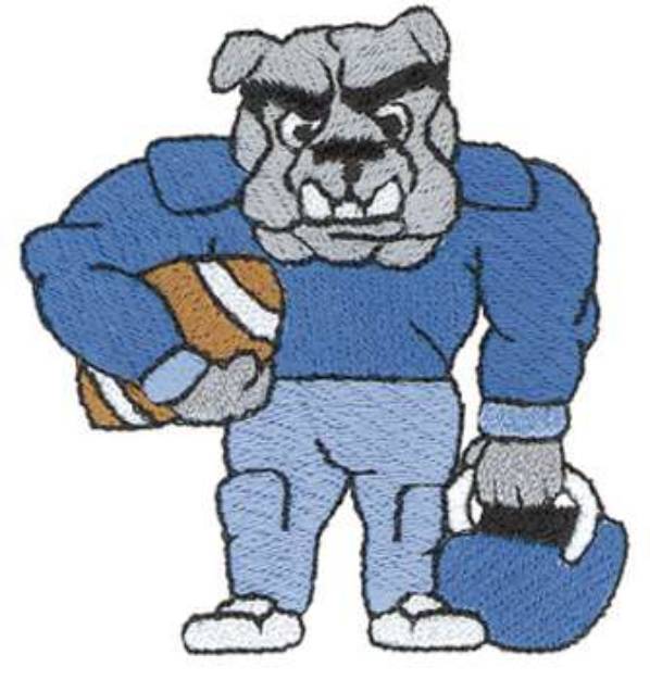 Picture of Bulldog Football Machine Embroidery Design