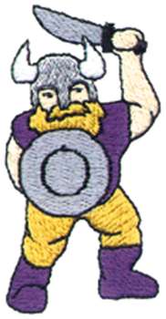Viking Mascot Machine Embroidery Design