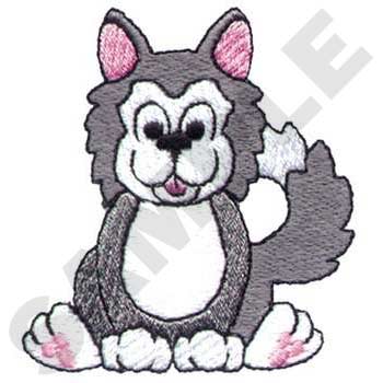 Husky Mascot Machine Embroidery Design