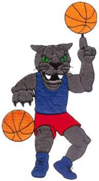 Picture of Panthers Basketball Machine Embroidery Design