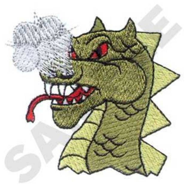 Picture of Dragon Head Mascot Machine Embroidery Design