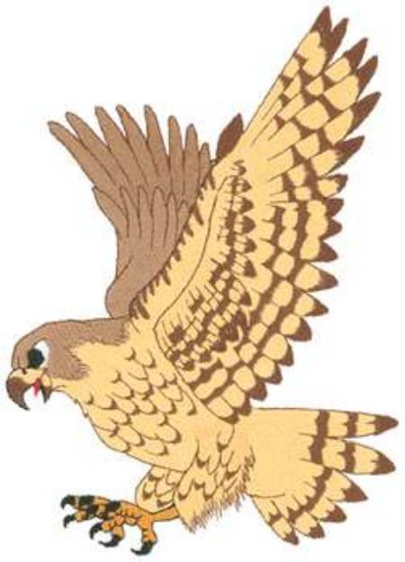 Picture of Falcon Mascot Machine Embroidery Design