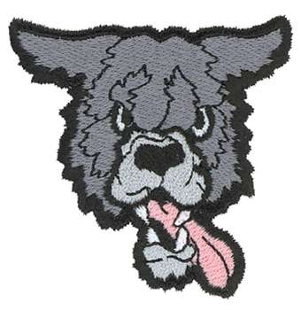 Wolf Head Mascot Machine Embroidery Design