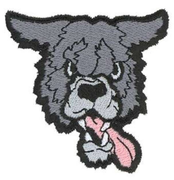 Picture of Wolf Head Mascot Machine Embroidery Design