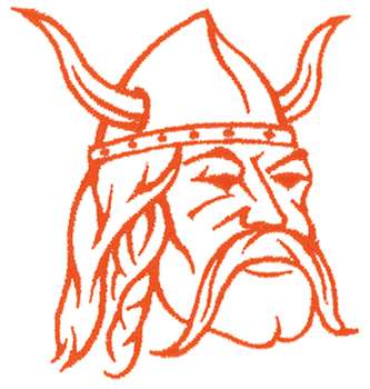 Viking Head Outline Machine Embroidery Design