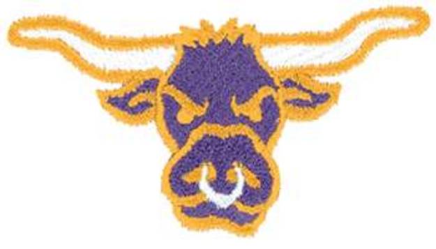 Picture of Bull Mascot Machine Embroidery Design