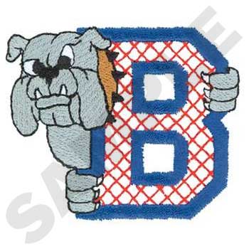 B Is For Bulldog Machine Embroidery Design