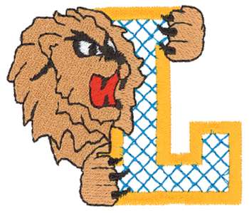 L Is For Lion Machine Embroidery Design