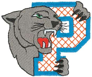 P Is For Panther Machine Embroidery Design