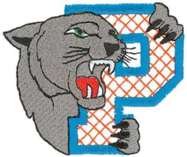 Picture of P Is For Panther Machine Embroidery Design