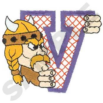 V Is For Viking Machine Embroidery Design