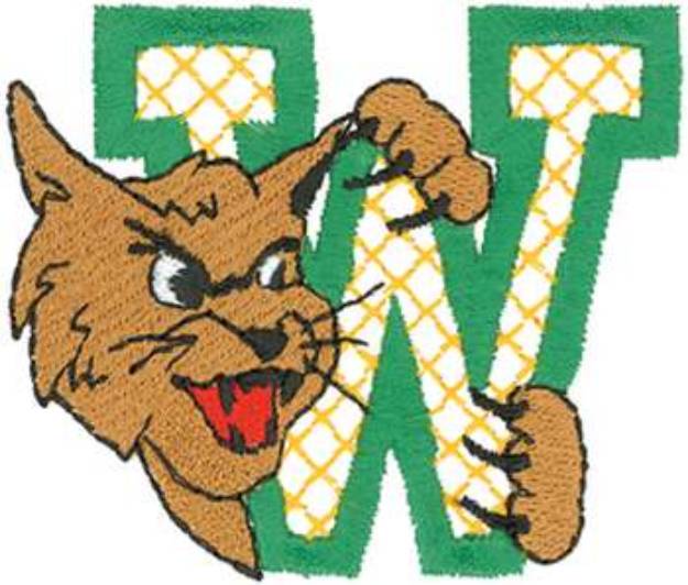 Picture of W Is For Wildcat Machine Embroidery Design