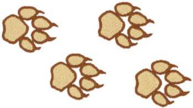 Picture of Paw Prints Machine Embroidery Design