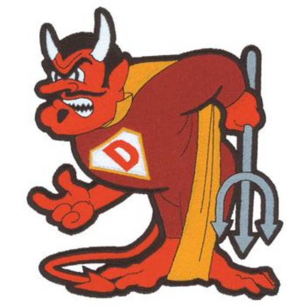 Picture of Devil Mascot Machine Embroidery Design