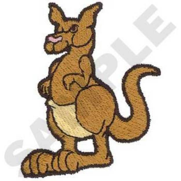 Picture of Kangaroo Mascot Machine Embroidery Design