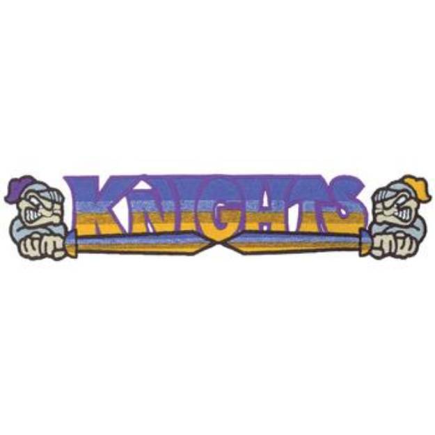 Picture of Knights Mascot Machine Embroidery Design