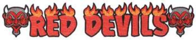 Picture of Red Devils Machine Embroidery Design