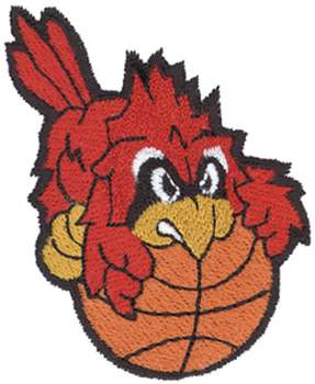 Cardinal Basketball Machine Embroidery Design