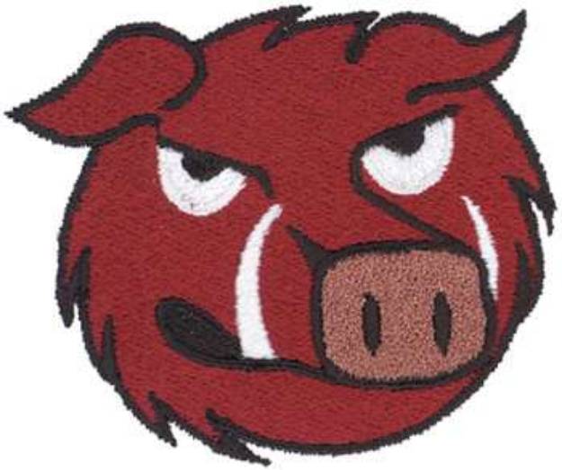 Picture of Wild Pig Head Machine Embroidery Design