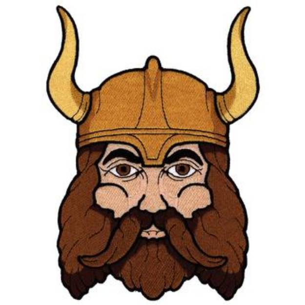 Picture of Viking Head Machine Embroidery Design