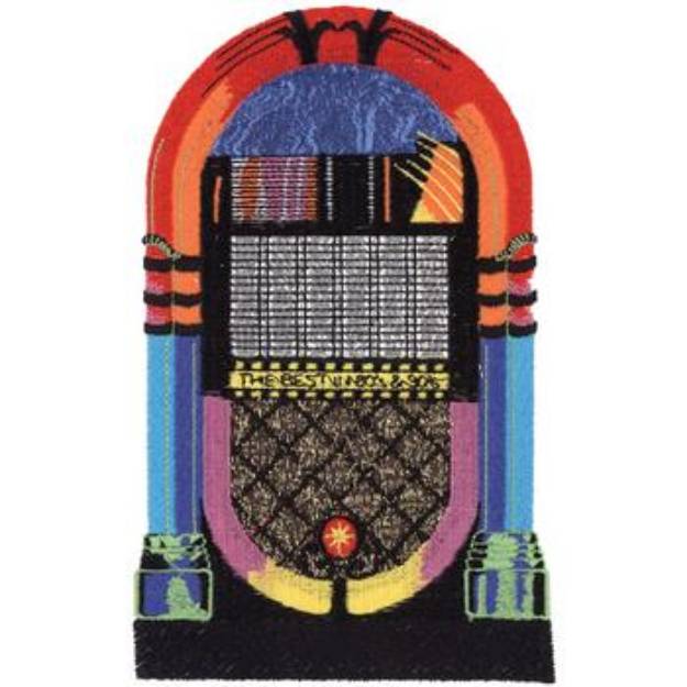Picture of Jukebox Applique Machine Embroidery Design