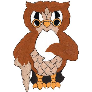 Wise Old Owl Machine Embroidery Design