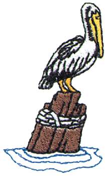 Pelican Machine Embroidery Design