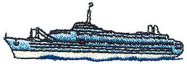 Picture of Ocean Liner Machine Embroidery Design