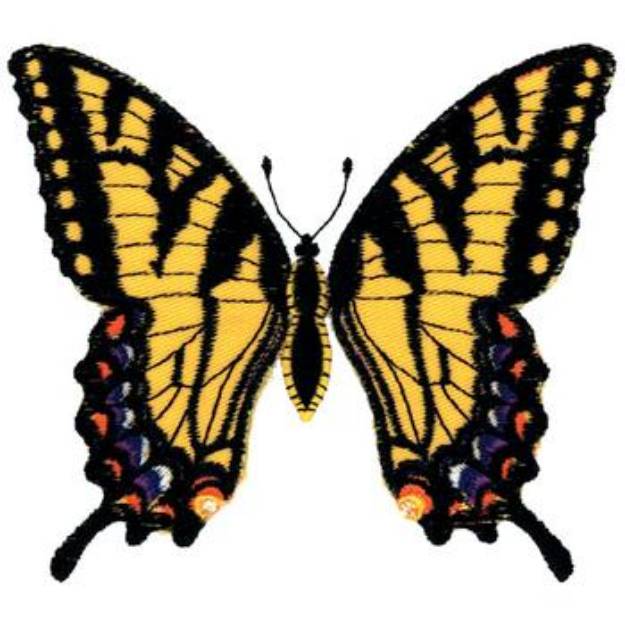 Picture of Tiger Swallowtail Butterfly Applique Machine Embroidery Design