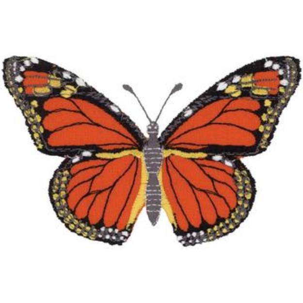 Picture of Monarch Butterfly Applique Machine Embroidery Design