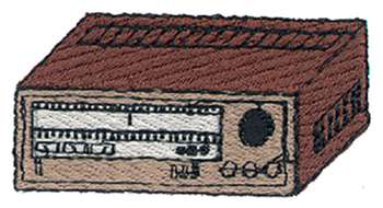 Radio Receiver Machine Embroidery Design