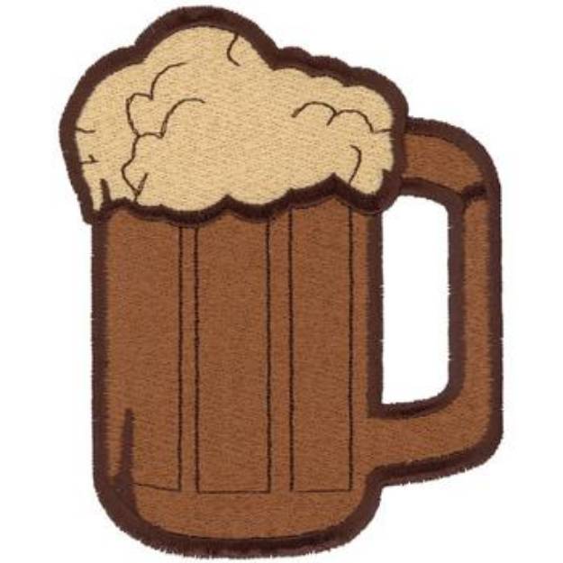 Picture of Large Beer Mug Machine Embroidery Design