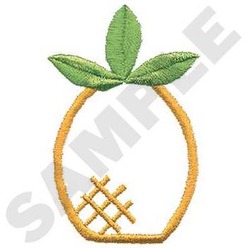 Pineapple Outline Machine Embroidery Design