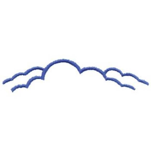 Picture of Clouds Outline Machine Embroidery Design