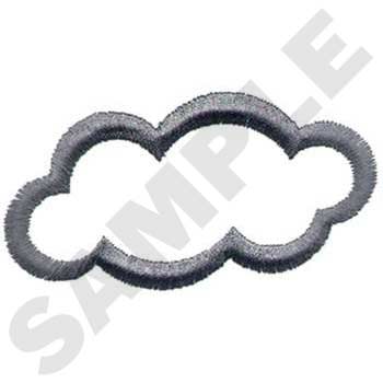 Cloud Outline Machine Embroidery Design