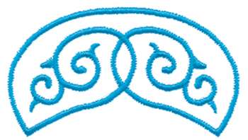 Scroll And Crest Machine Embroidery Design