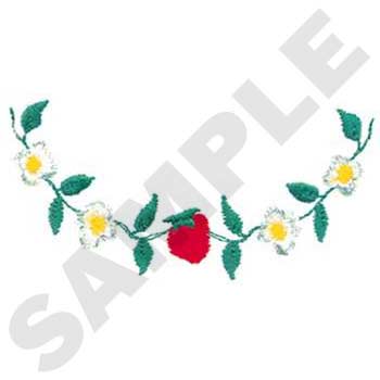 Floral Chain Scroll Machine Embroidery Design