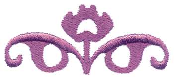 Purple Floral Scroll Machine Embroidery Design