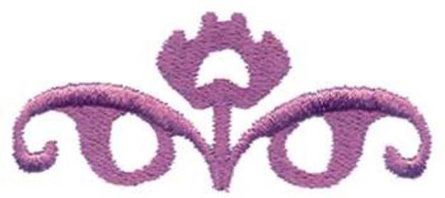 Picture of Purple Floral Scroll Machine Embroidery Design