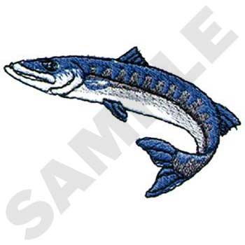 Barracuda Fish Machine Embroidery Design