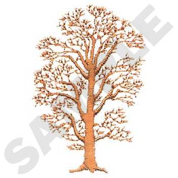 Fall Tree Machine Embroidery Design