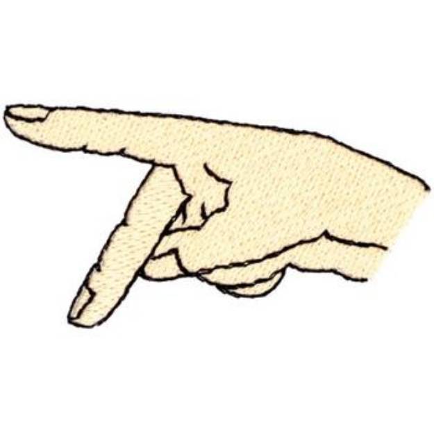 Picture of Letter P Sign Language Machine Embroidery Design