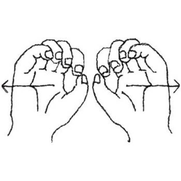 Picture of Sign Language No Outline Machine Embroidery Design