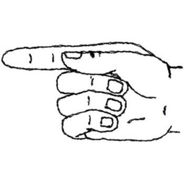 Picture of Sign Language Letter G Machine Embroidery Design