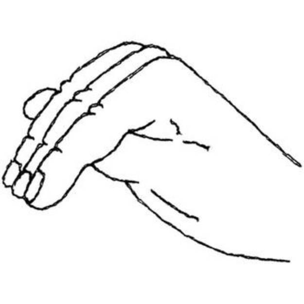 Picture of Sign Language Letter M Machine Embroidery Design