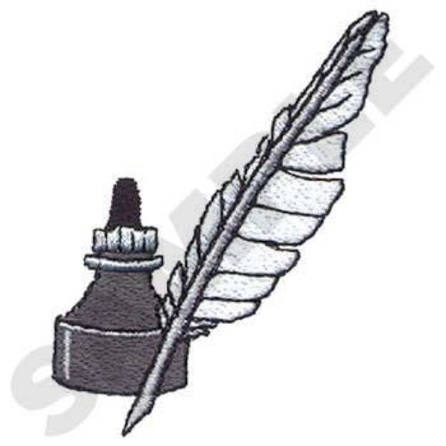 Picture of Ink And Pen Machine Embroidery Design