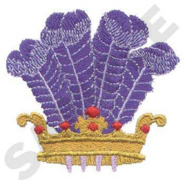 Picture of Crown With Feathers Machine Embroidery Design