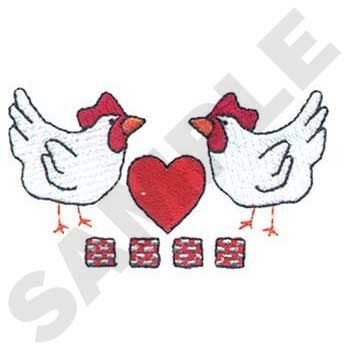 Country Chickens Machine Embroidery Design