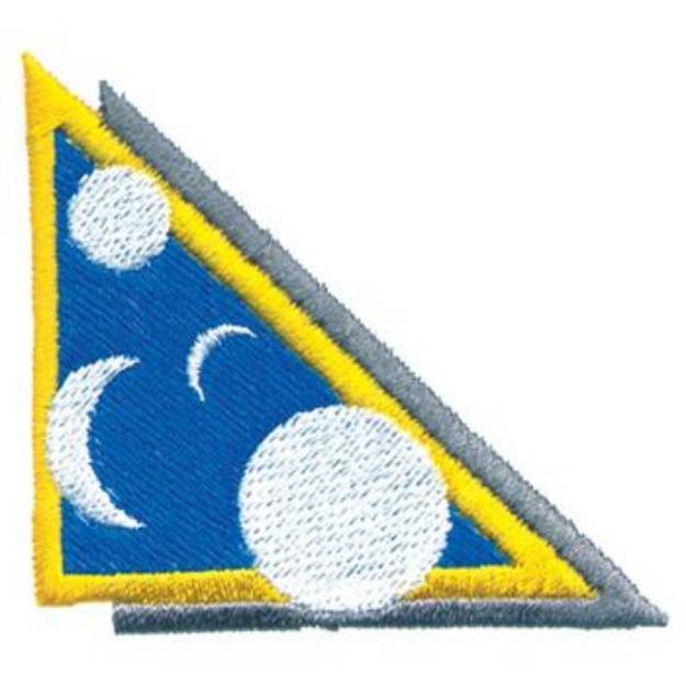 Picture of Triangles and Moons Machine Embroidery Design
